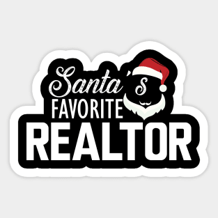 Realtor - Santa's favorite realtor Sticker